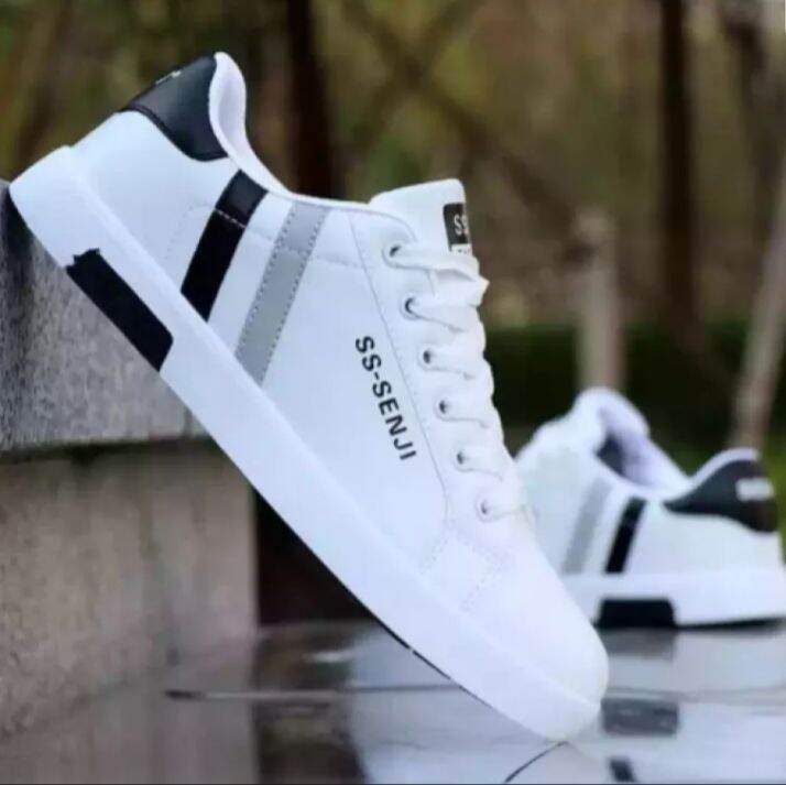 Sepatu Pria Sneakers SS Senji Plat Hitam Putih Terbaru Murah Keren Sepatu Pria Sneakers SS Senji Plat Hitam Putih Terbaru Murah Keren