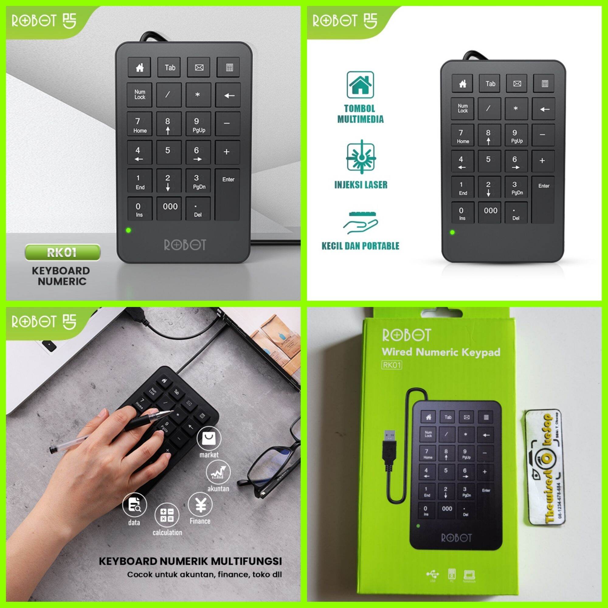 Robotics Keypad Robot RK01 Wired Numeric Keypad Keyboard Nomer Numerik Original 100 % ...
