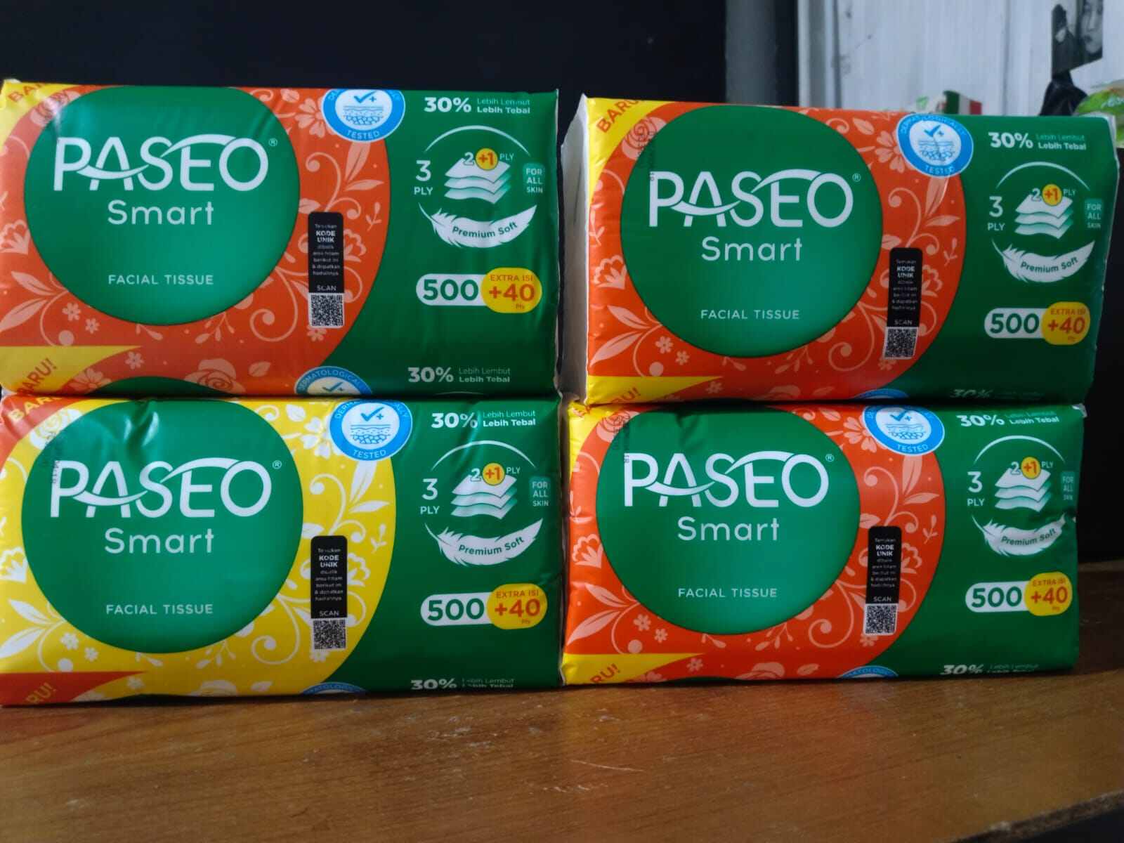 TISU PASEO 540 SHEET ISI 4PCS Harga 49,250 rupiah*Gratis Ongkir