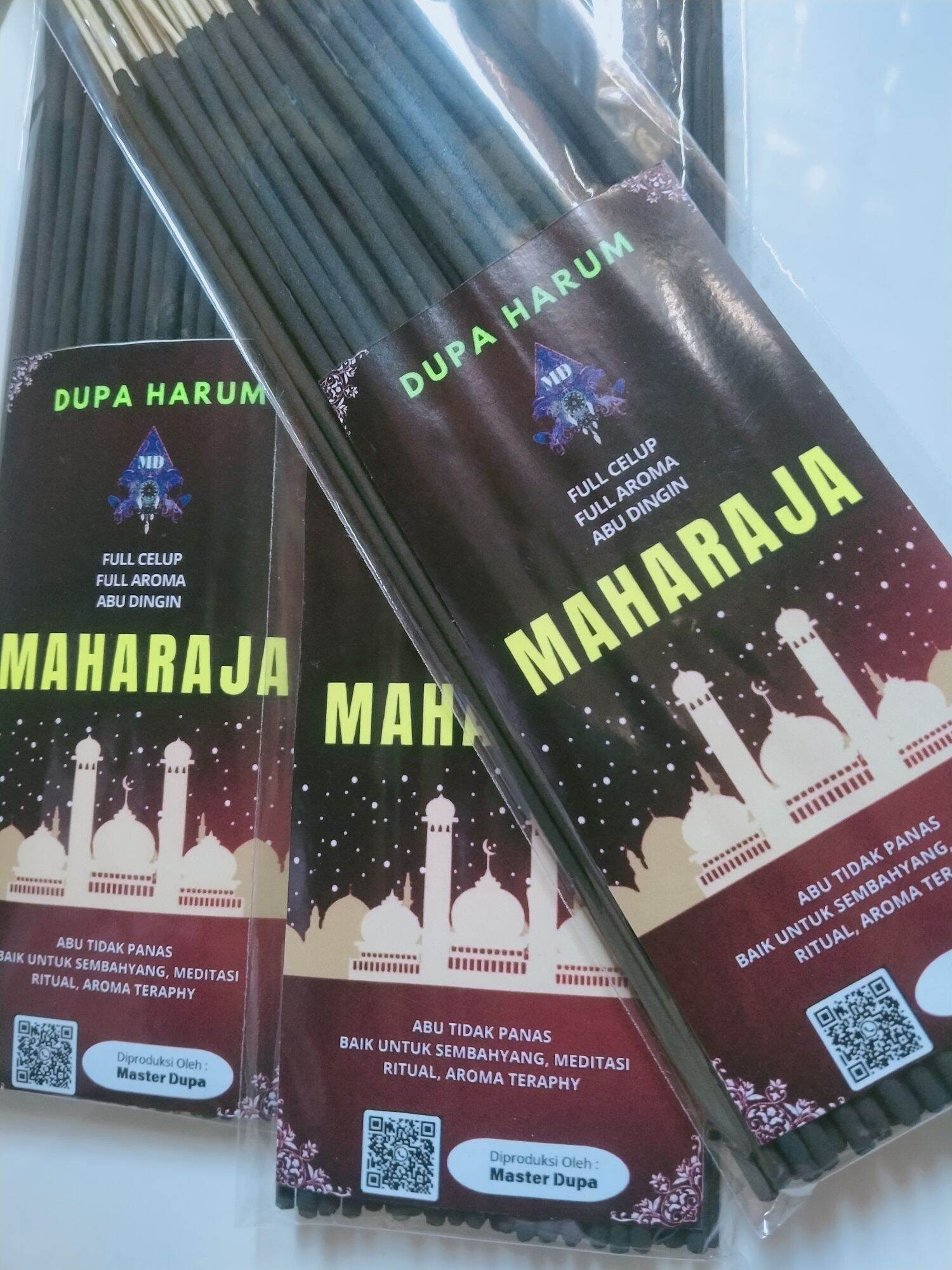 Dupa hio harum Maharaja stik wangi premium panjang 39cm isi 50 full celup abu dingin tidak pedih di mata baik untuk sembahyang aromaterapi meditasi ritual pengharum ruangan