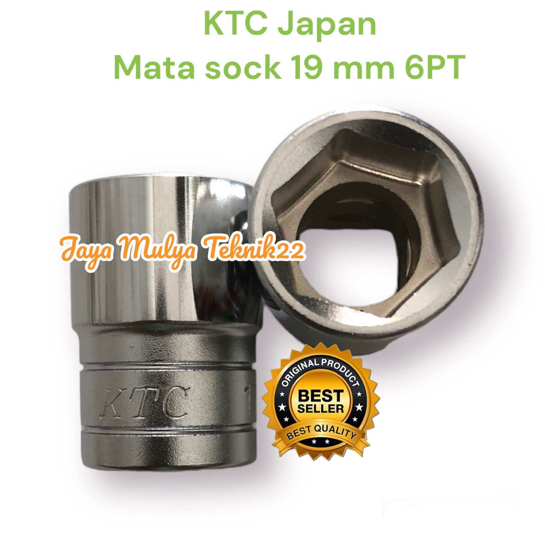 KTC Mata sock 19 mm 6 PT 1/2 inch / kunci sock 19 mm KTC Japan