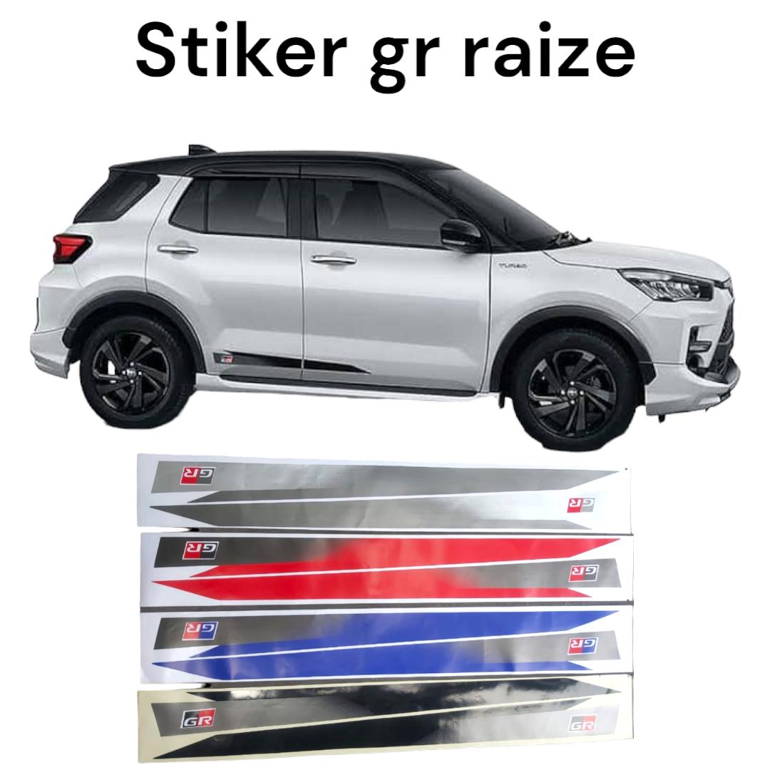 sticker stiker mobil toyota RAIZE GR SPORT 2021 2022 Harga 50,000 rupiah*Gratis Ongkir