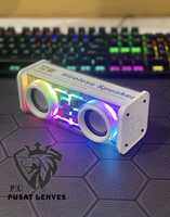 S220 - Speaker LENYES S-220 12W Transparan Wireless Speaker Bluetooth 5.3 Transparant RGB LED Light TWS Portable