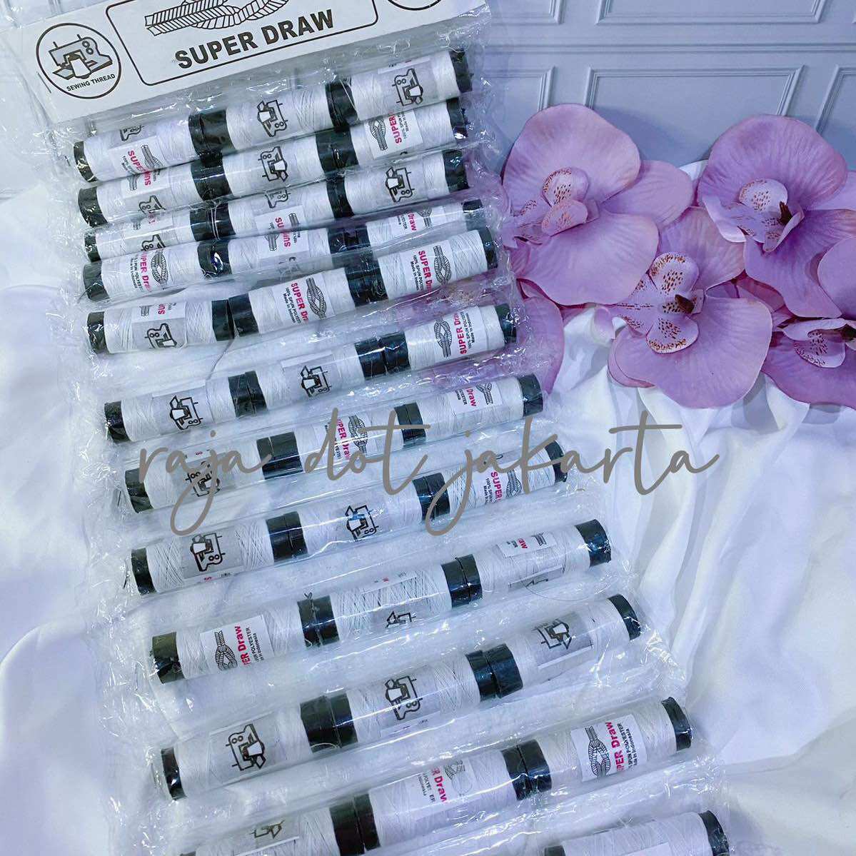 benang jahit warna hitam atau benang warna super draw isi 36pc
