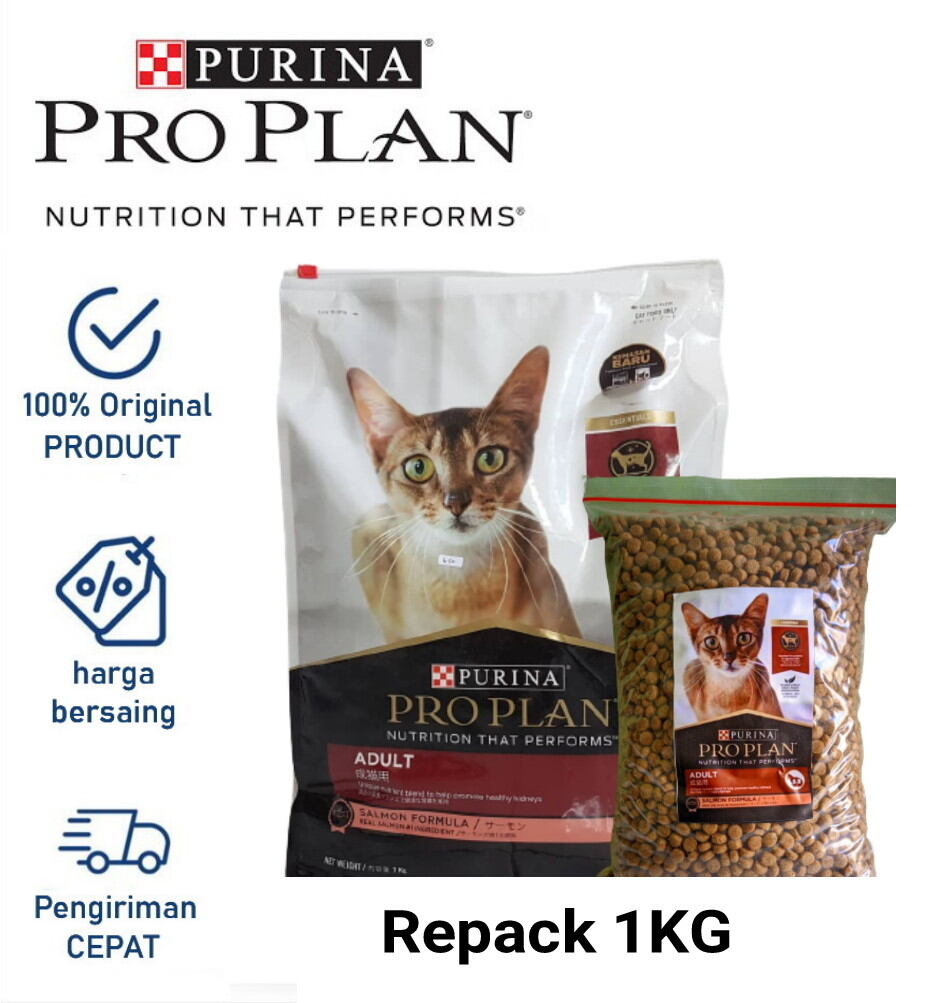 Proplan Adult Salmon 1Kg - Makanan Kucing Harga 57,000 rupiah*Gratis Ongkir