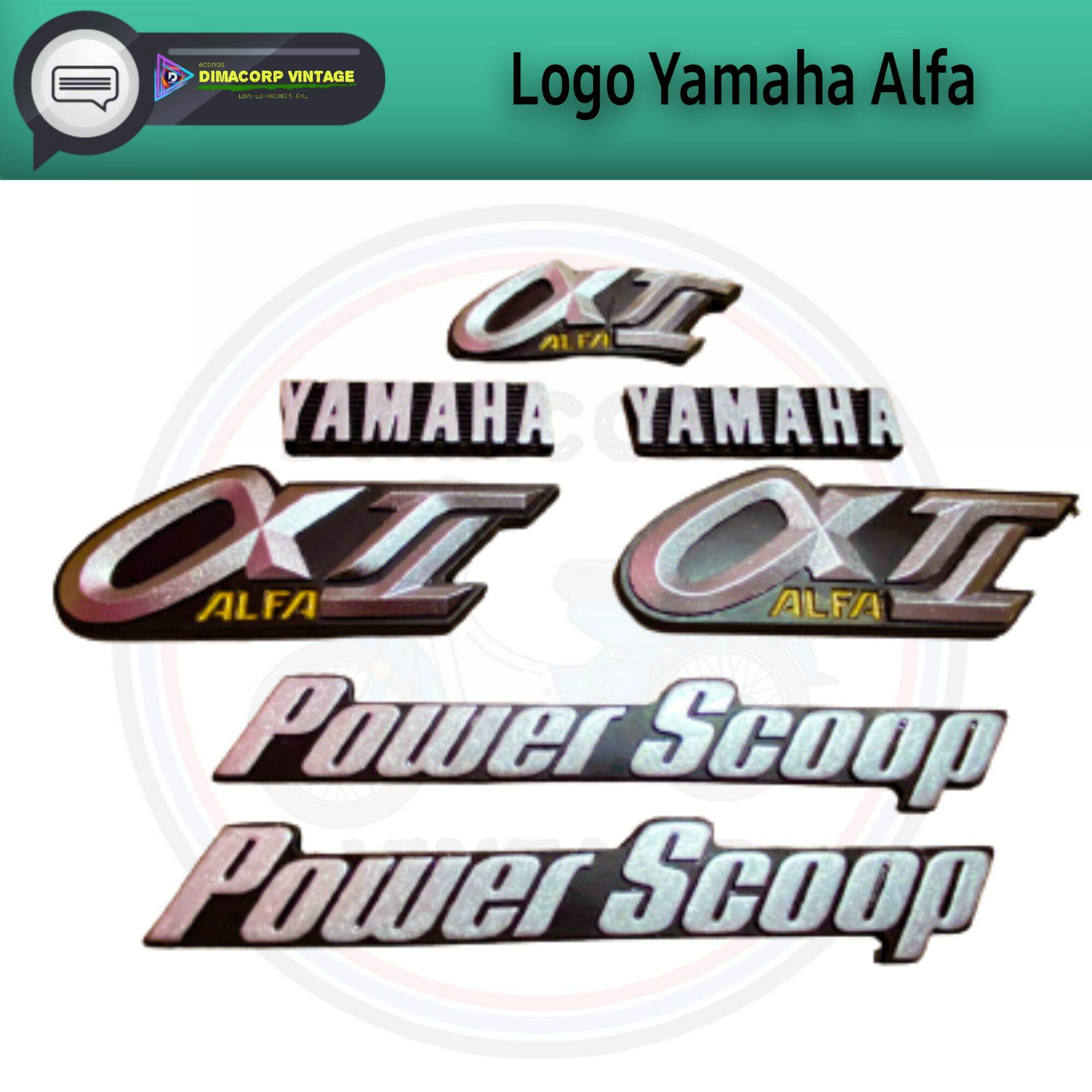 EMBLEM LOGO SAYAP BODY DAN POWERSCOOP YAMAHA ALFA | Lazada Indonesia