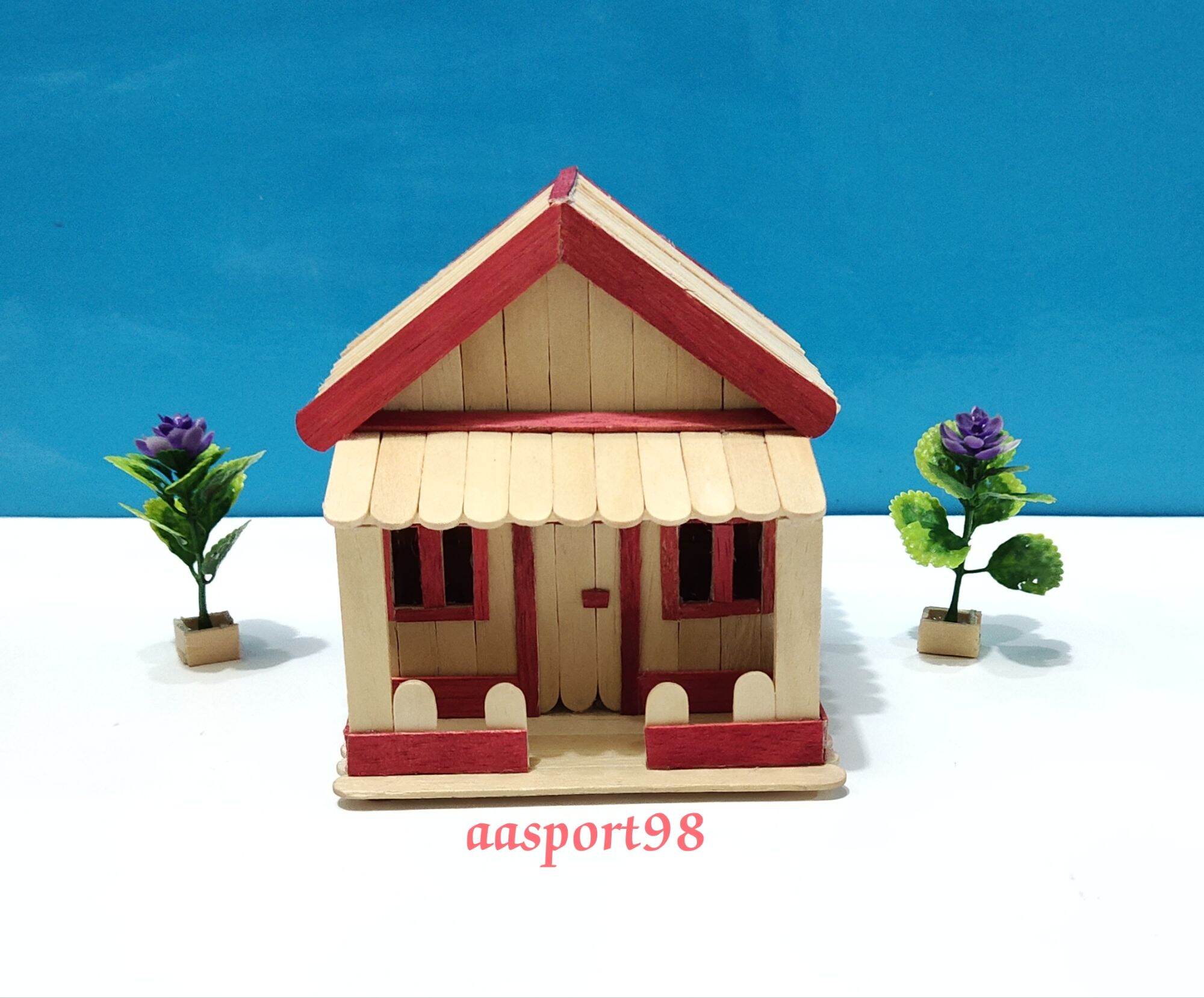 prakarya miniatur rumah adat Betawi dari stik es krim Lazada Indonesia