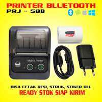 PRINTER THERMAL BLUETOOTH BLUTUT MINI PORTABLE 58MM UNTUK HP ANDROID CETAK LABEL RESI PENGIRIMAN NOTA PENJUALAN KASIR BARCODE DLL