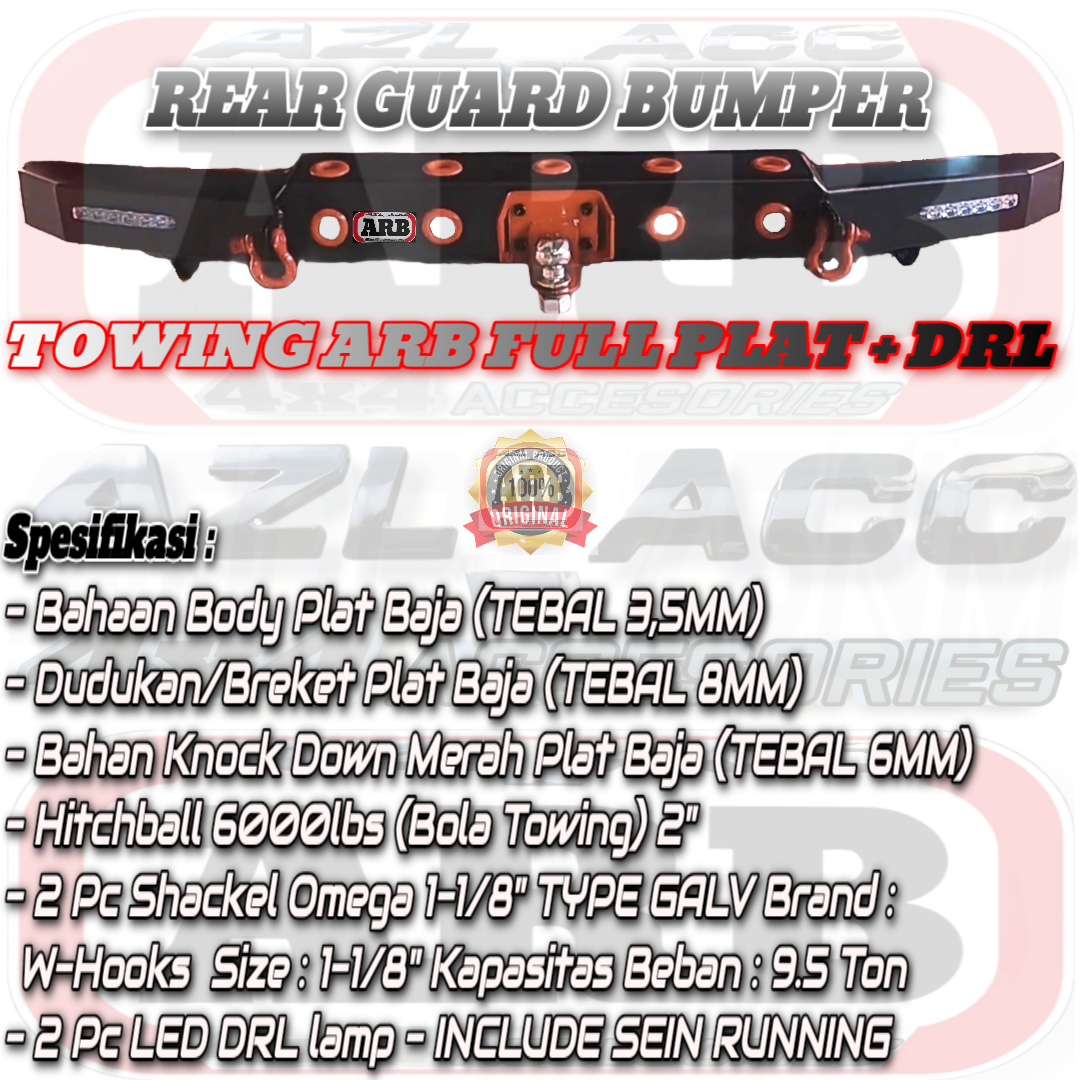 Towing Bar Full Plate LED DRL Model OFFROAD Toyota INNOVA/FORTUNER/VRZ Harga 1,675,500 rupiah*Gratis Ongkir
