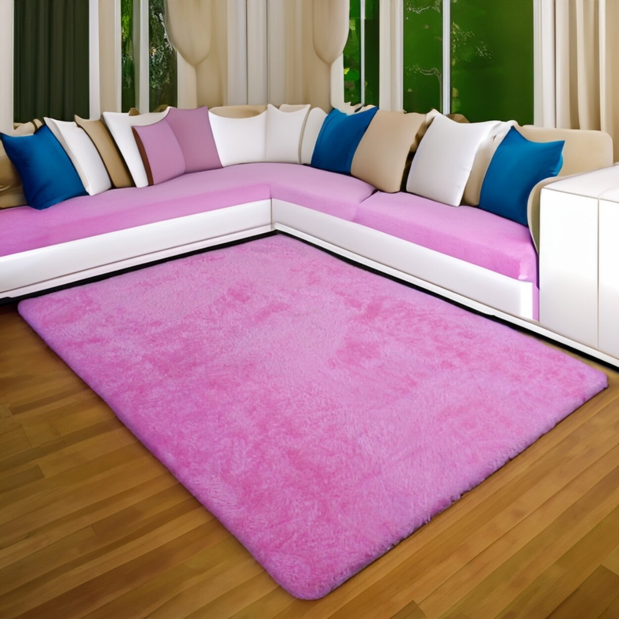 Karpet Bulu Rasfur 120x100 Tebal 2 CM ISI POLYFOAM karpet aesthetickarpet mewah