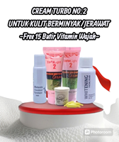 Cream Turbo No:2 (1 Paket) Kemasan Lama Free 15 Butir Vit Wajah+Masker