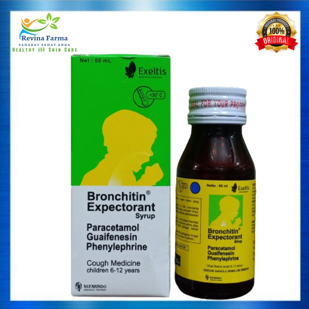Bronchitin Expectorant Syrup 60ml Obat Batuk, Pilek, Demam Bronchitin ...