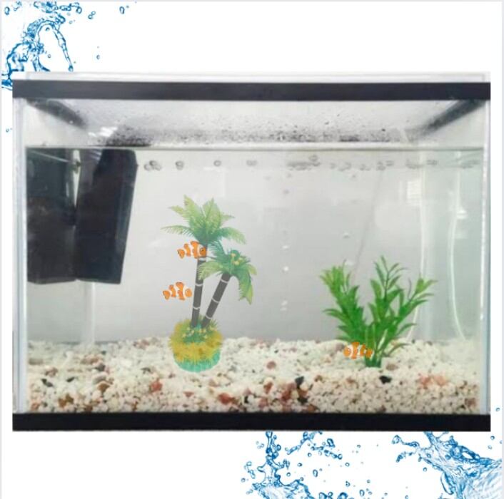 TANAMAN PLASTIK POHON KELAPA BESAR HIASAN DEKORASI AQUARIUM AQUASCAPE