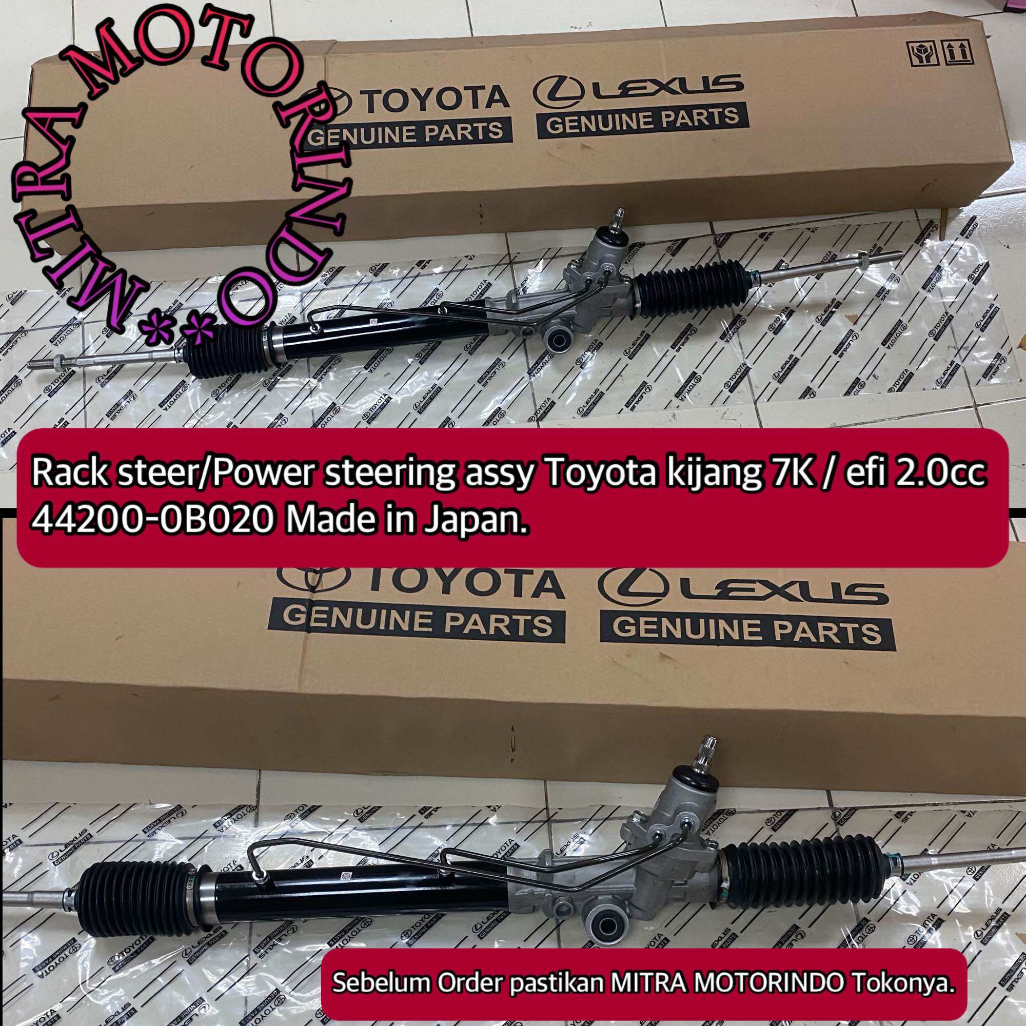 Power steering assy/Rack stir Toyota Kijang 7K power/Efi 2.0 44200-0B020 Garansi Harga 2,750,000 rupiah*Gratis Ongkir