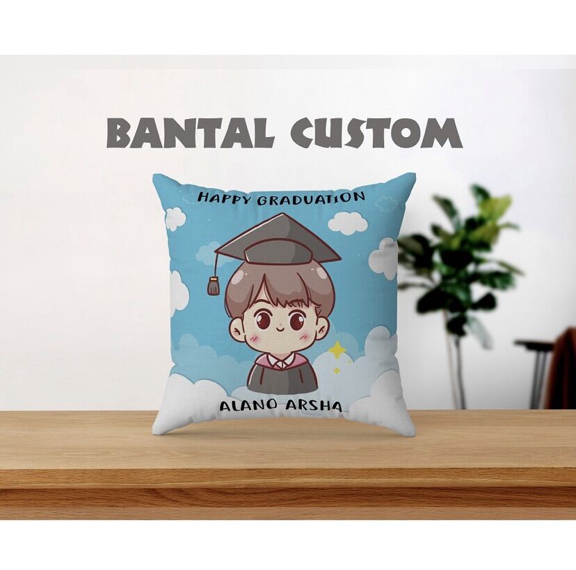 Bantal Custom Graduation Wisuda Yelvo Free Desain Template Kado