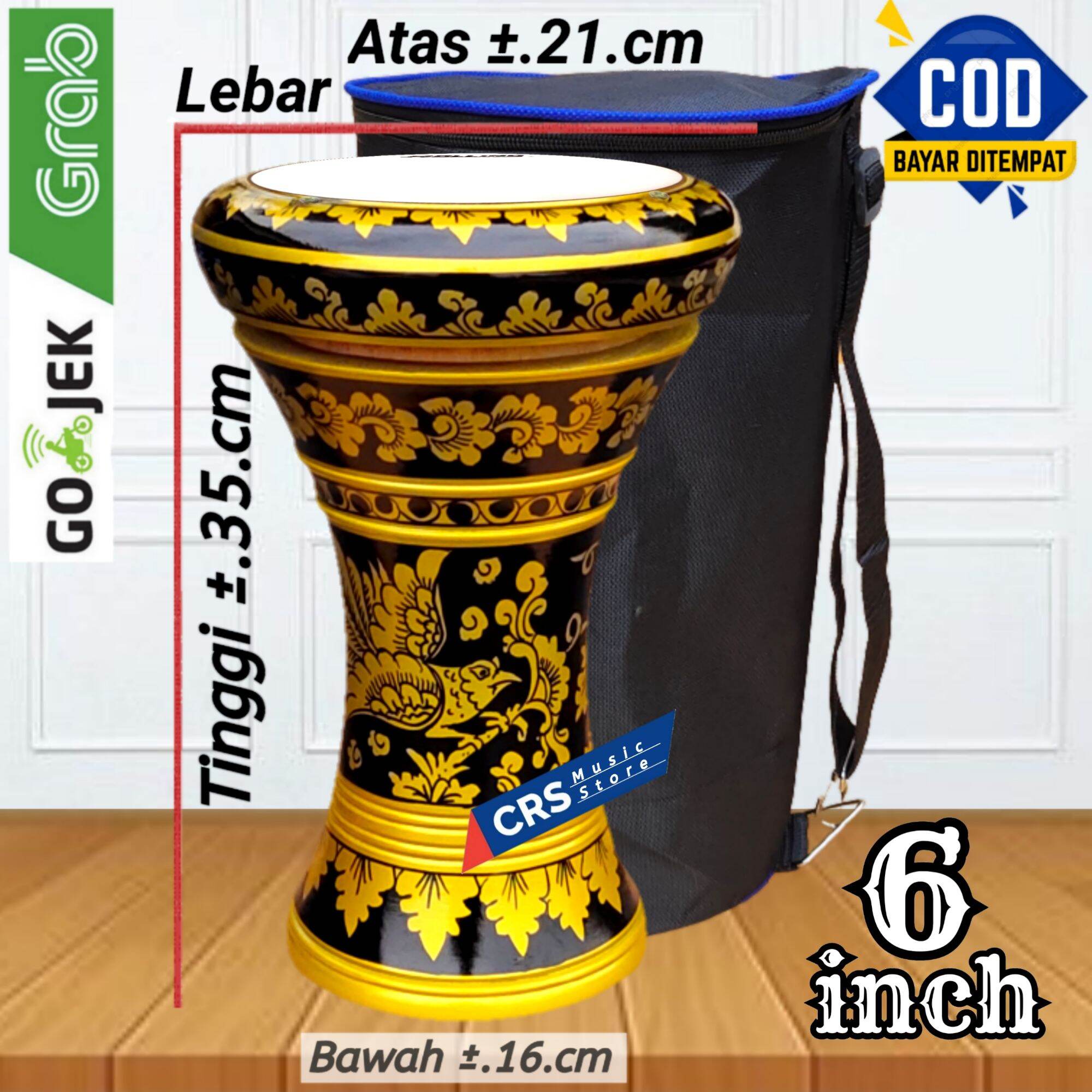 Darbuka Kayu Atau Tumbuk Anak 6 Inch Gold Hitam Rolling Putih Lazada
