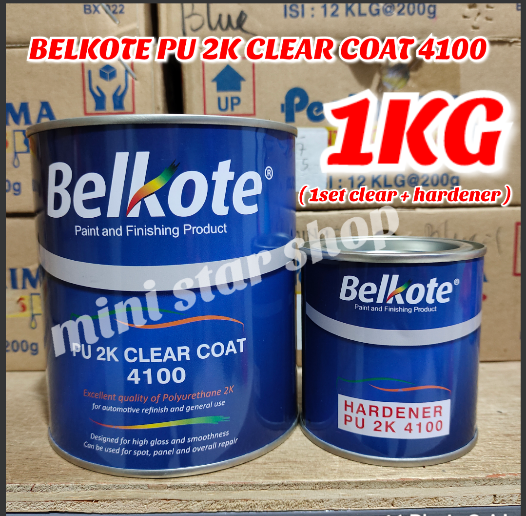 Belkote Pu K Clear Coat Isi Kg Clear Hardener Set Pain And