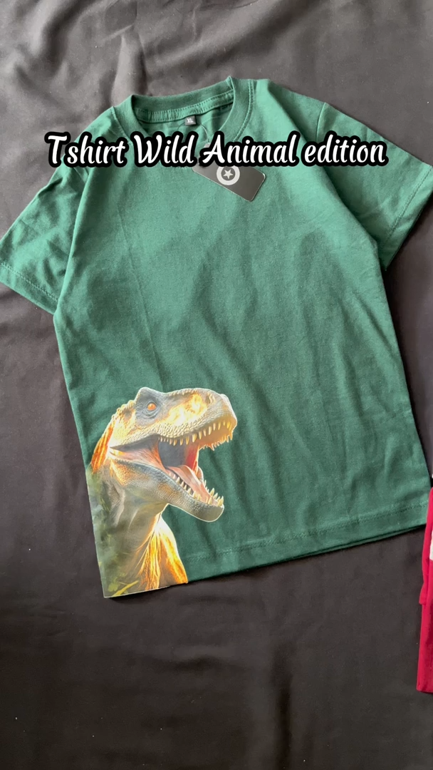 Kaos Anak Unisex Laki Laki Perempuan 1 - 12 Tahun Wild Animal Series