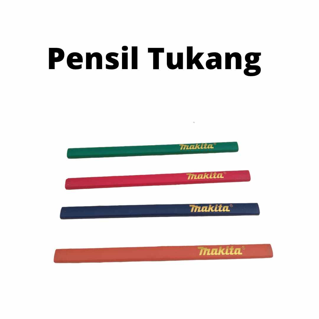 Pensil Makita Asli / Pensil Tukang Makita / Pensil Tukang Kayu Bangunan / Pensil Tukang / Pensil Bangunan / Pensil Proyek / Pinsil Tukang Kayu Bangunan / Pensil Makita / Pensil Gesek / Pensil Kayu Tukang Bangunan / Potlot Tukang / Pensil Untuk Bangunan