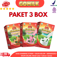 [PAKET 3 BOX] GOMILK SUSU KAMBING ETAWA PLUS HERBAL DAUN KELOR ATASI MAAG ASMA ASAM URAT | 200gr