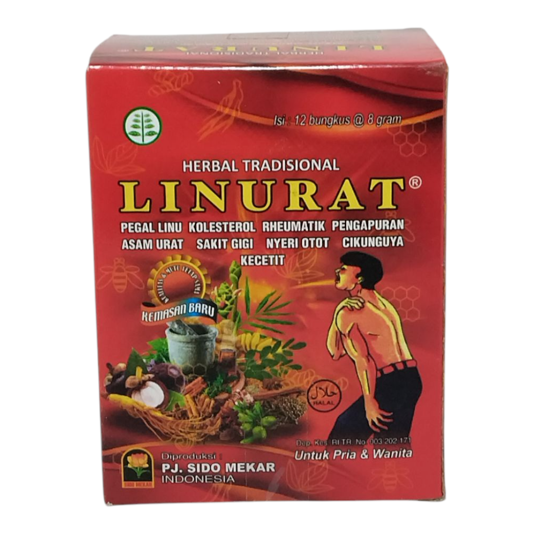 Herbal medicine linurate red powder latest packaging-1pack of 12 sachets contents Harga 17,500 rupiah*Gratis Ongkir