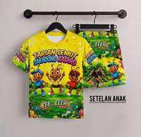 SETELAN JERSEY ANAK MOTIF SAKADUNG SEKADUNG KADING KUNING UMUR 6BULAN SAMPAI 15TAHUN COD