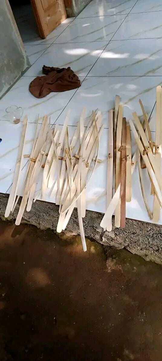 1 set kincir angin / baling baling bambu Bisa request ukuran