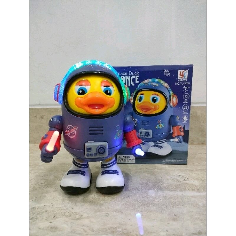 Mainan Anak Bebek Angkasa Joget Lampu Musik Harga 102,000 rupiah*Gratis Ongkir