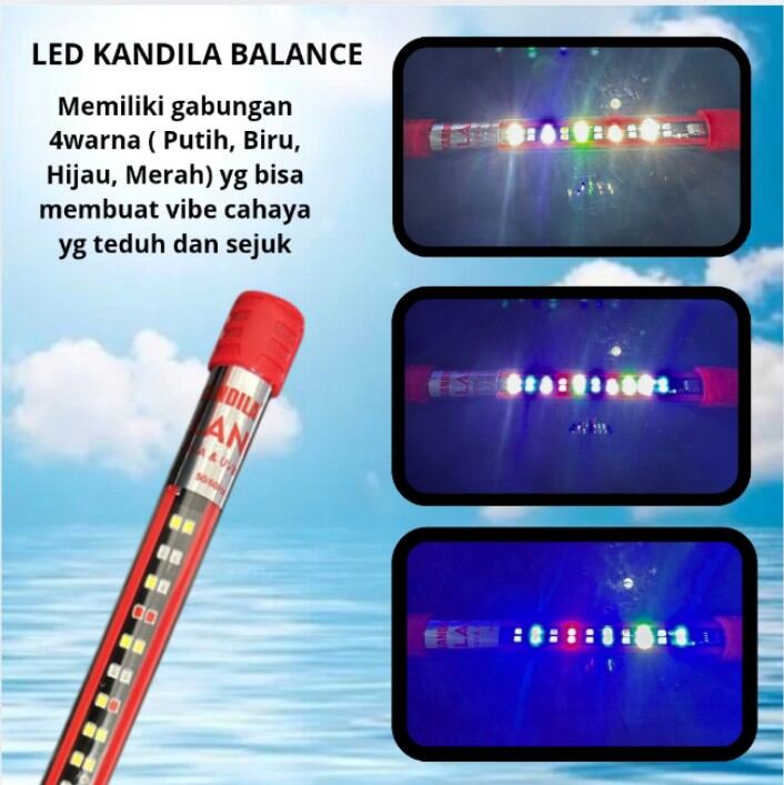LAMPU KANDILA BALANCE B 020 / B 030 / B 040 / B 050 / B 060 LED AQUARIUM + UVA & UVB 3X GANTI WARNA LIGHTING NARURAL BEAUTY