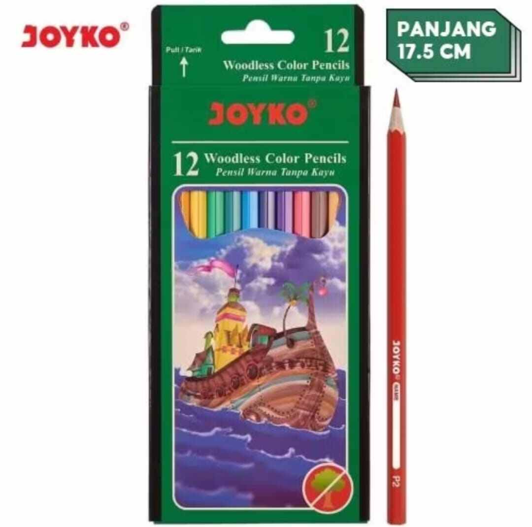 Pensil warna Joyko Cp 103 - 12 warna / pensil warna panjang Joyko