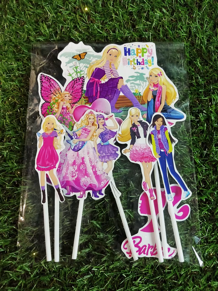 Topper Cake Barbie Hiasan Kue Happy Birthday Aksesori Perayaan - Main Image