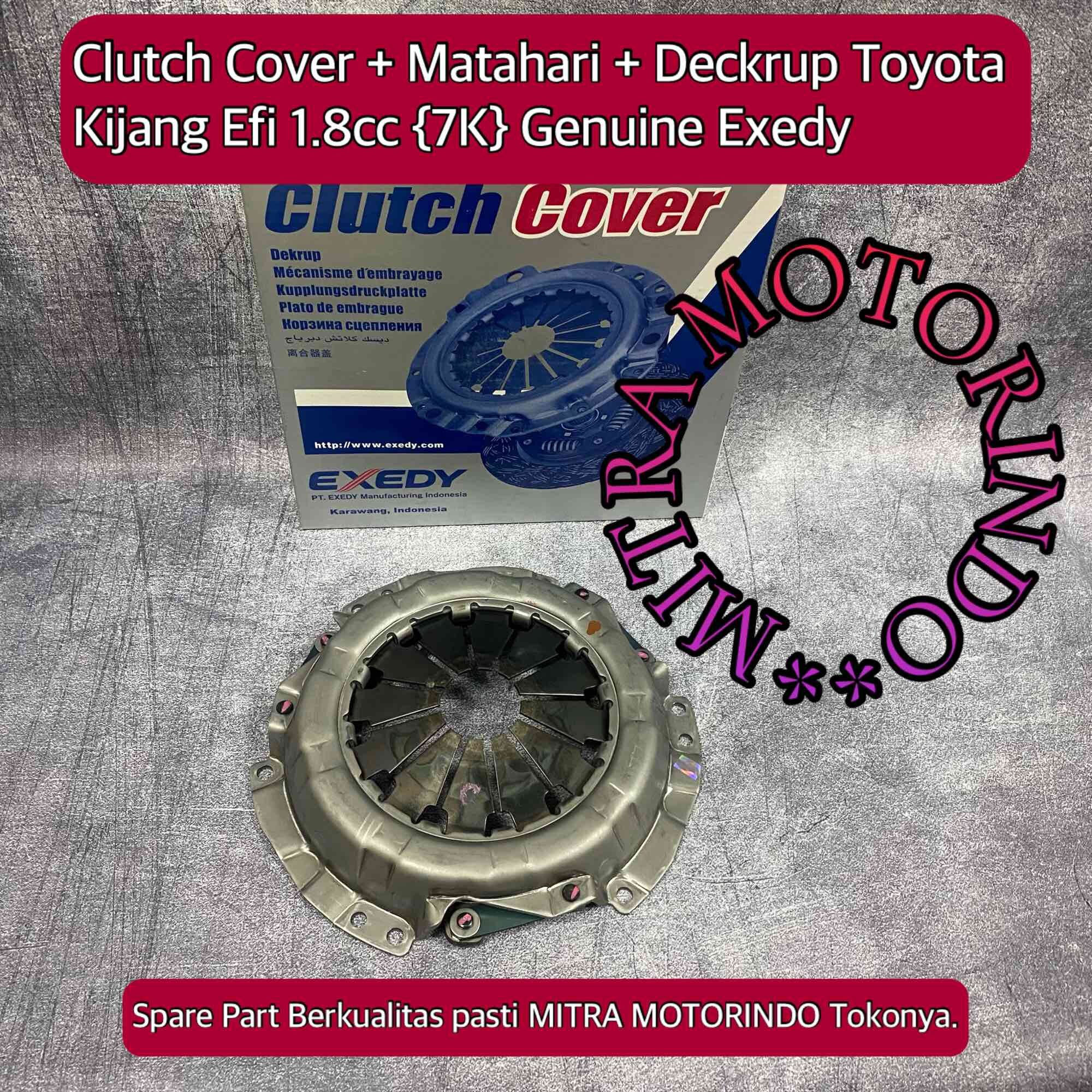 Clutch Cover +Matahari + Deckrup Toyota Kijang Efi 1.8cc 7K Genuine Exedy Harga 845,000 rupiah*Gratis Ongkir