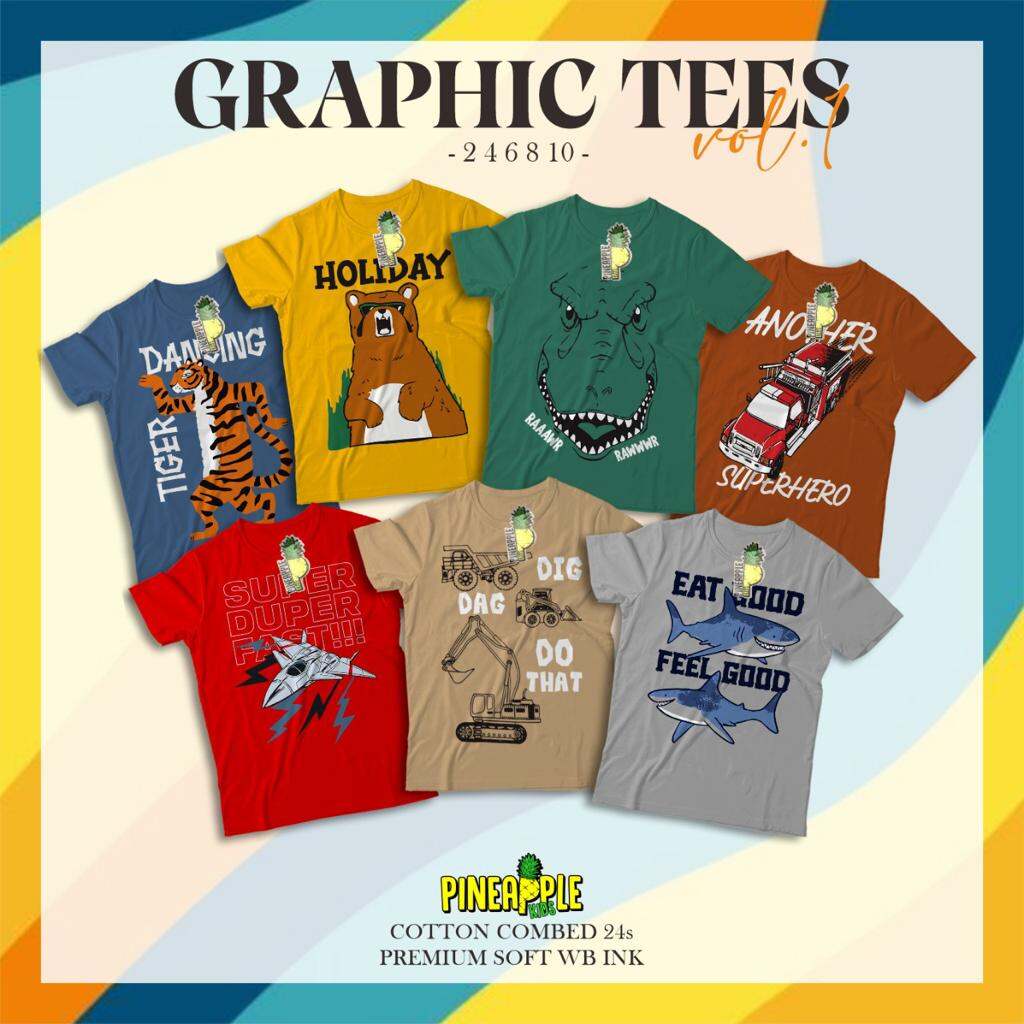 Kaos Anak 1-8 Tahun - Graphic Tees by Pineapple Kids