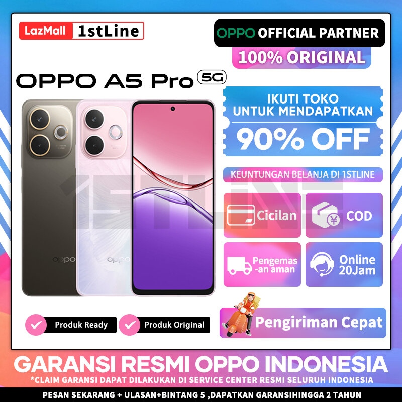 Hp Oppo A5 Pro 5g 8/256Gb - Ip69 Water Resistance, Official Oppo Indonesia Guarantee Giá 3,099,000 Đồng*Miễn phí vận chuyển