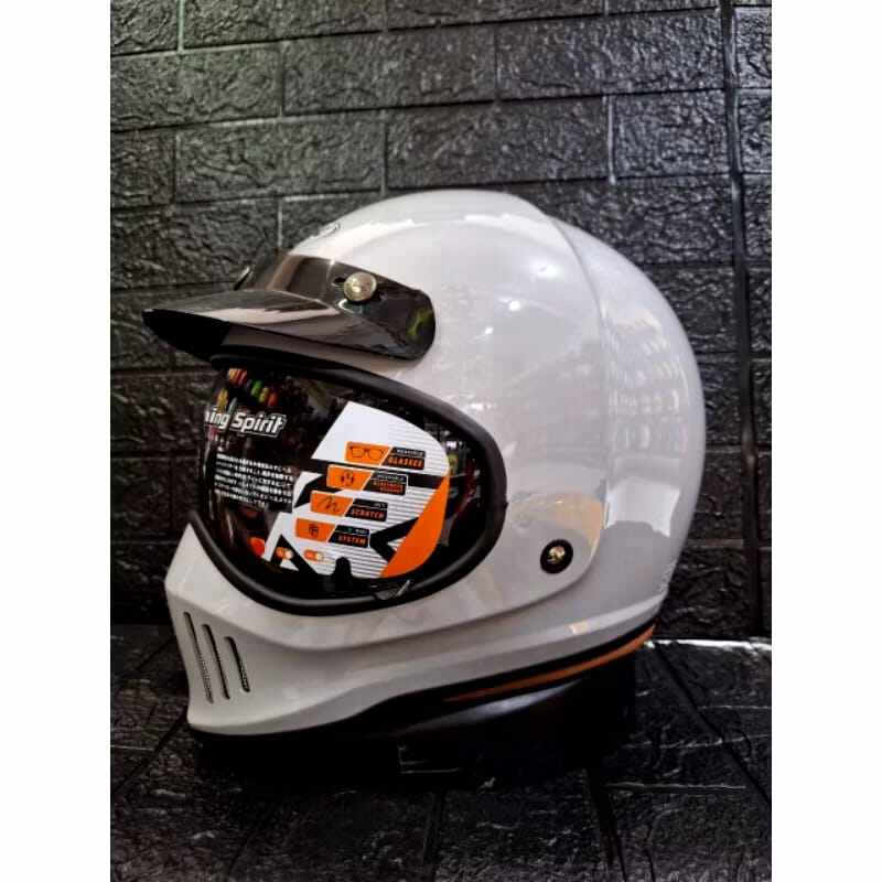 HELM INK TROOPER SOLID FULLFACE RETRO ORIGINAL SNI Harga 670,000 rupiah*Gratis Ongkir