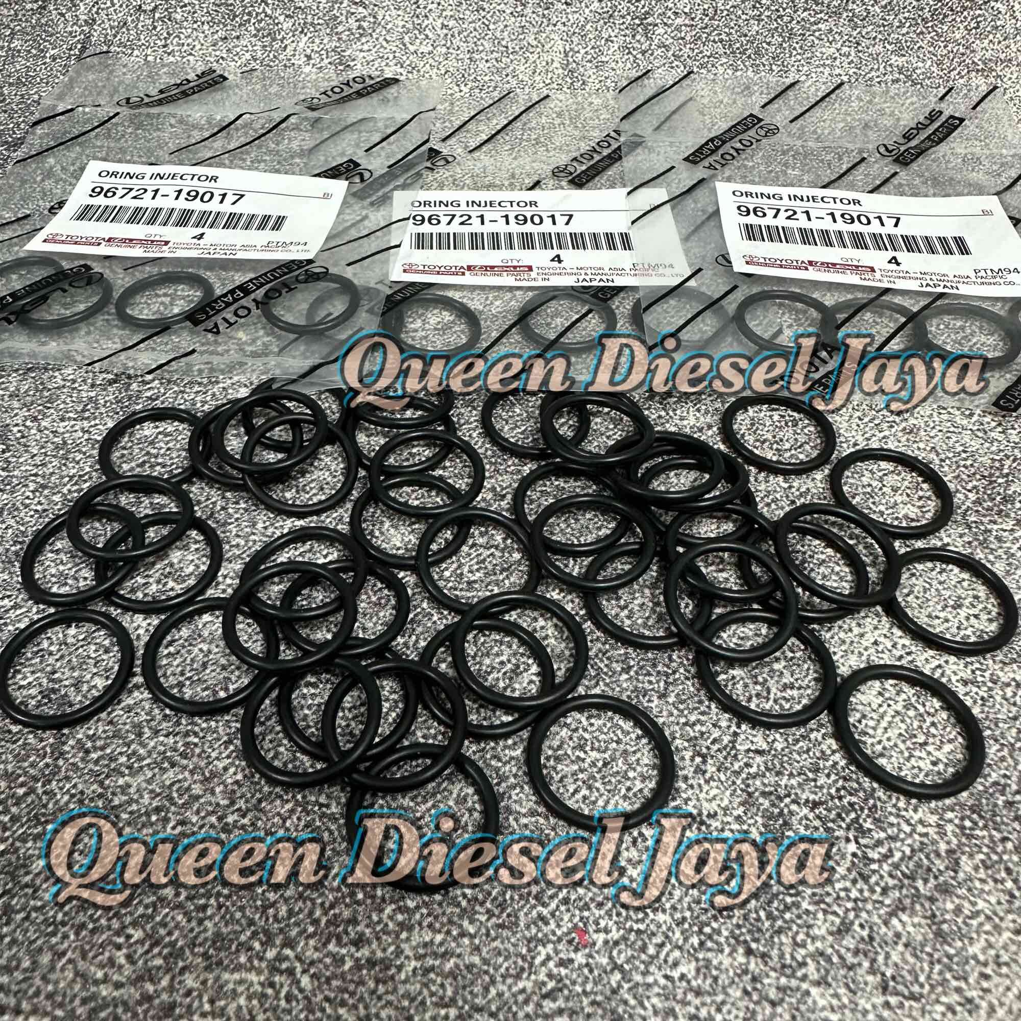 Oring Injector Seal O Ring Nozzle Fortuner Hilux Innova Pajero Sport Triton 2.5 96721-19017 (4pc) Harga 38,000 rupiah*Gratis Ongkir
