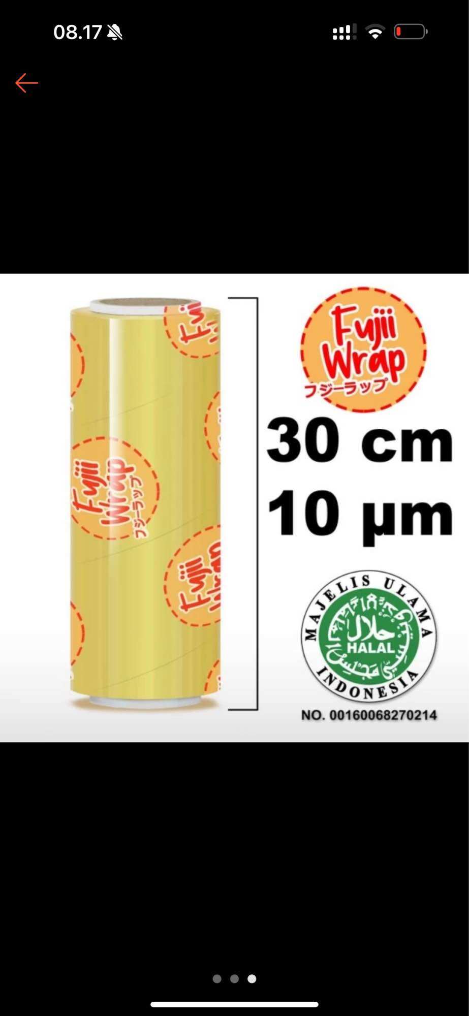 Cling wrapping makanan / stretch film 30cm foodgrade/ wrapping parcel buah Harga 73,500 rupiah*Gratis Ongkir
