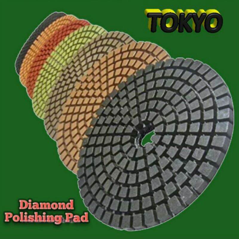 Diamond polishing pad Tokyo 4 inch pad poles 10 pcs dan harga satuan