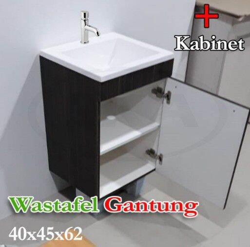 Wastafel Gantung Set Kabinet / Wastafel Kabinet Finish Hpl / Wastafel ...