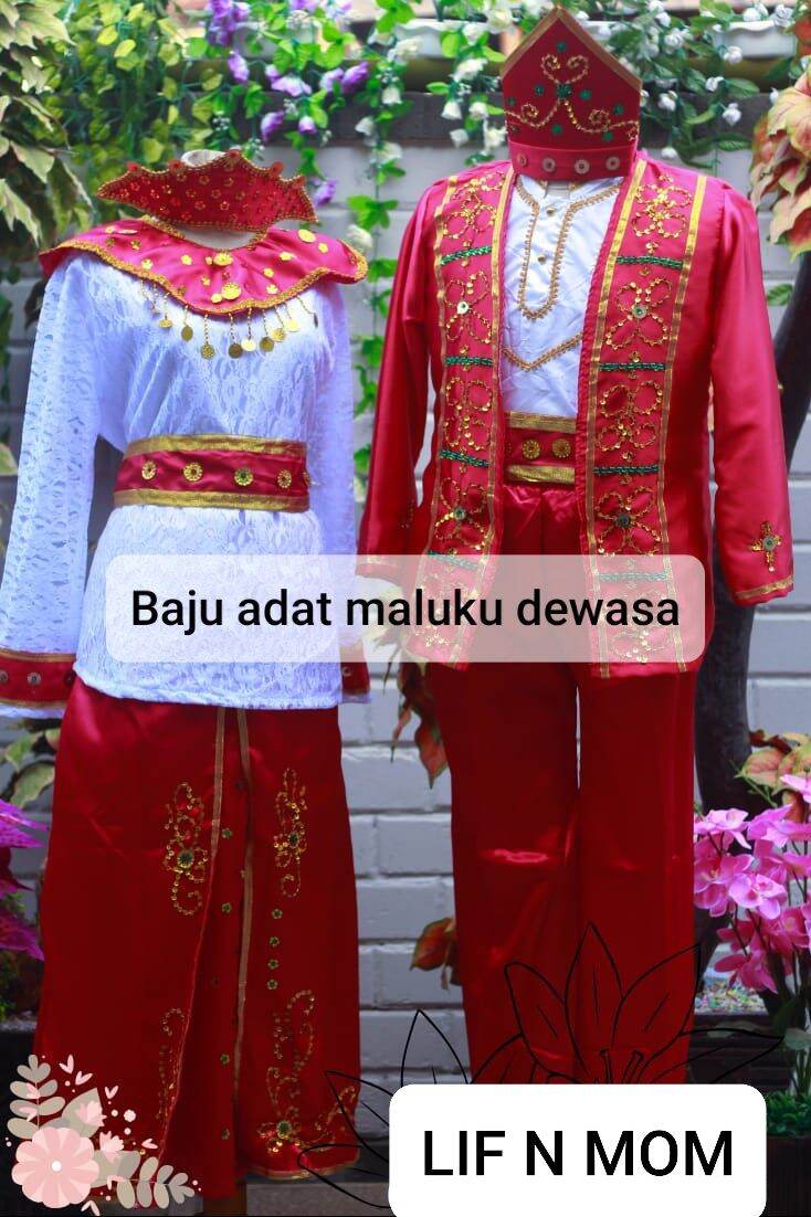 Baju Adat Maluku Dewasa / Pakaian Adat Ambon. 