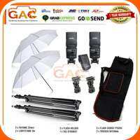 paket GAC strobist 2 flash GODOX TT-520II with bag
