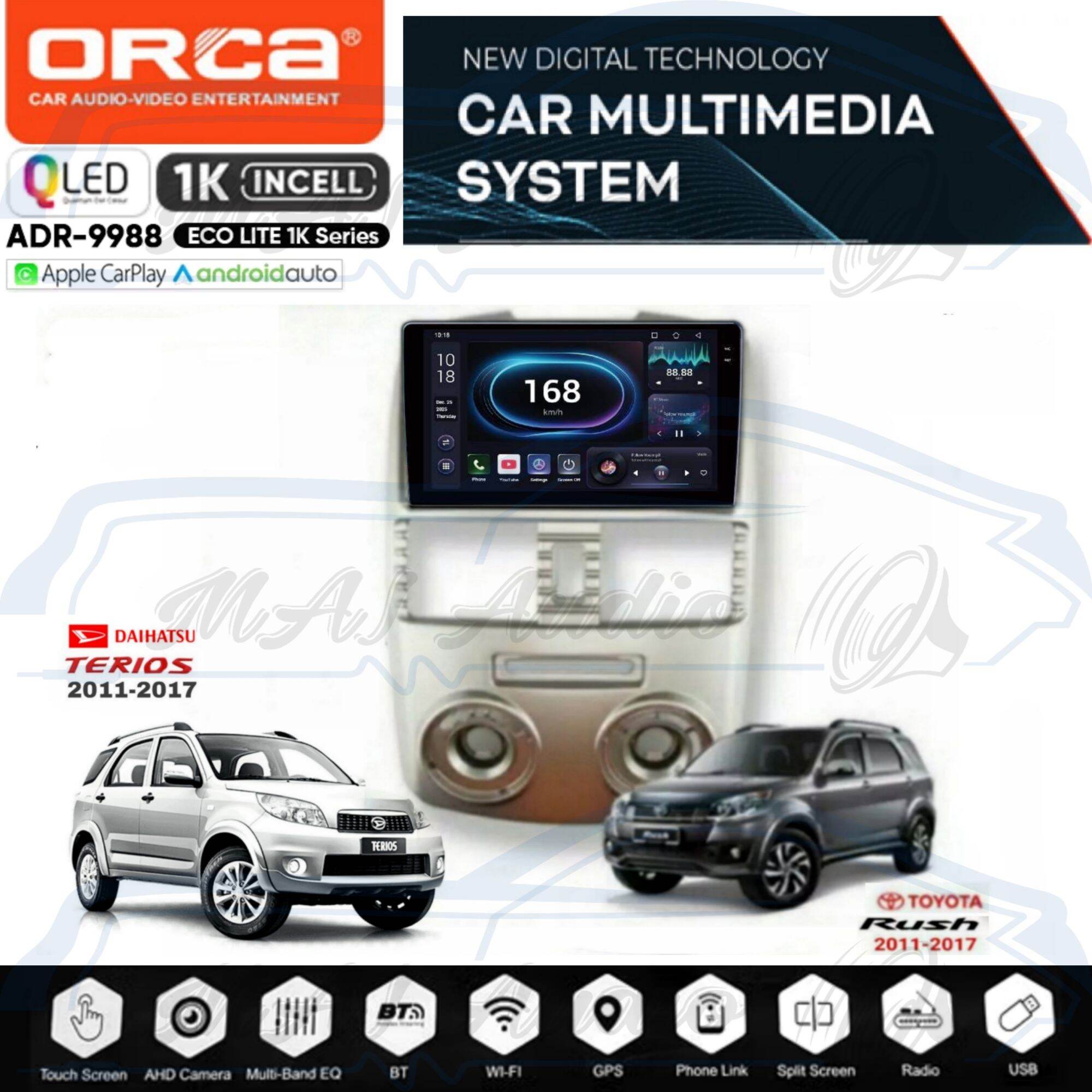 Head Unit Android Orca Eco 9 Inch Oem Toyota Rush / Terios 2007-2017 Plug & Play Socket Harga  1,599,900 Ringgit*Penghantaran Percuma