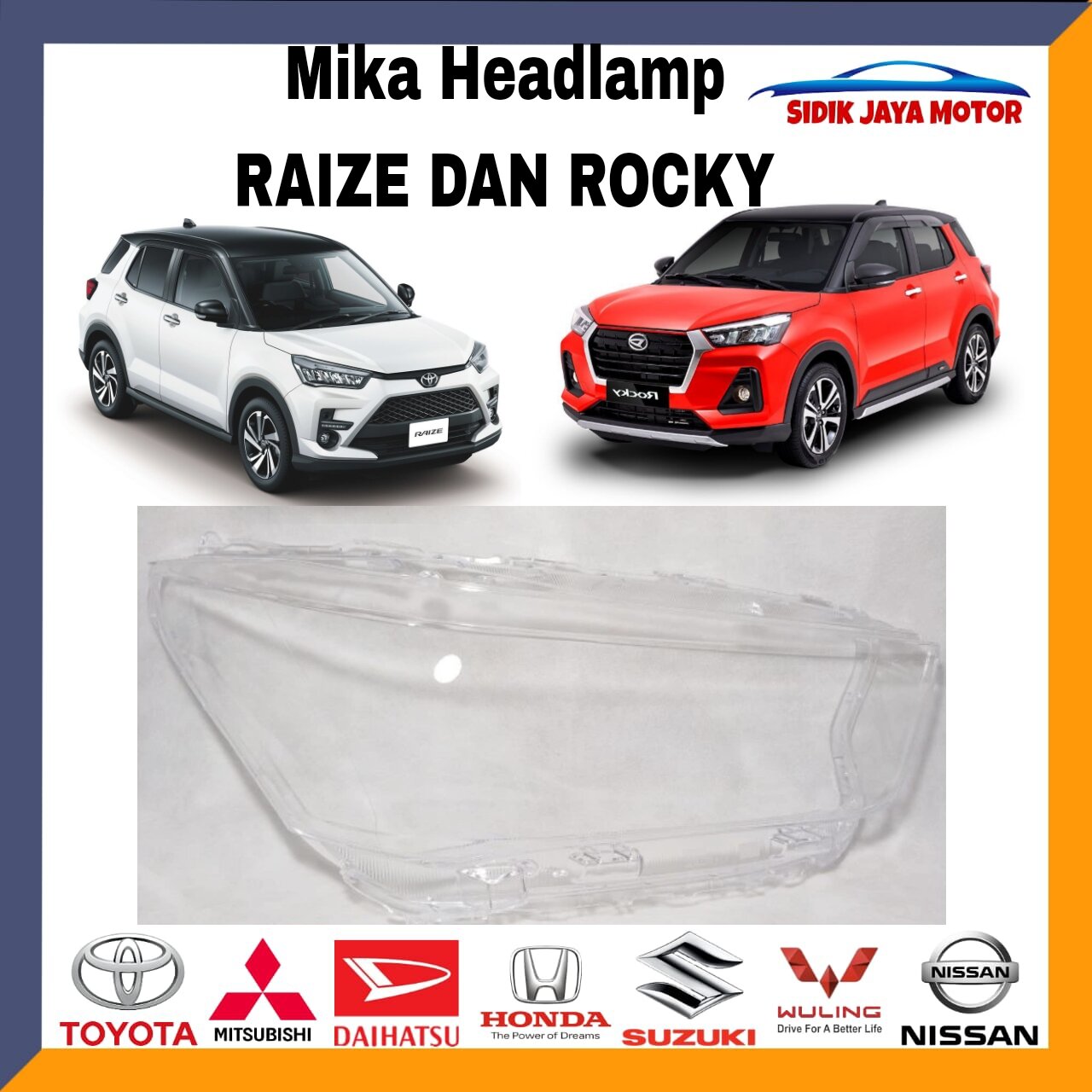 Mika headlamp RAIZE ROCKY ORIGINAL /Mika lampu depan Rocky Raize original kanan atau kiri Harga 295,000 rupiah*Gratis Ongkir