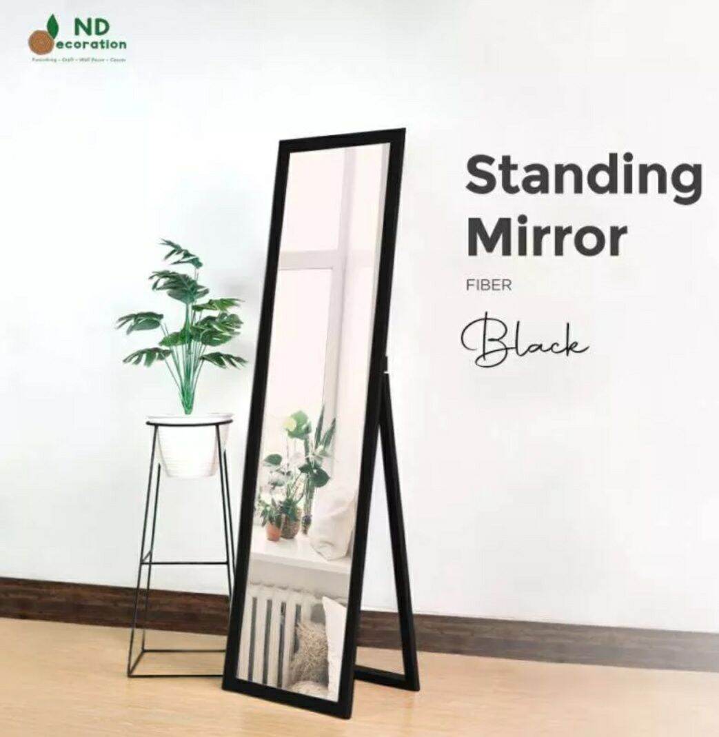 slim ukuran 90x28cm standing mirror/kaca rias/cermin berdiri/full badan