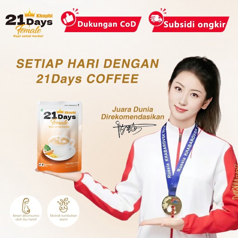 【21Days KOPI】 Female Coffee 100g - Kopi Gula Aren dengan Formula Aktif untuk Wanita