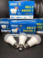 SIMON Family Pack LED Bulb 14w 12w 11w 9w 7w 5w / LAMPU SANGAT BERKUALITAS / Cahaya nyaman di mata/ SUPER TERANG / KUALITAS SUDAH DI UJI/ TERBAIK