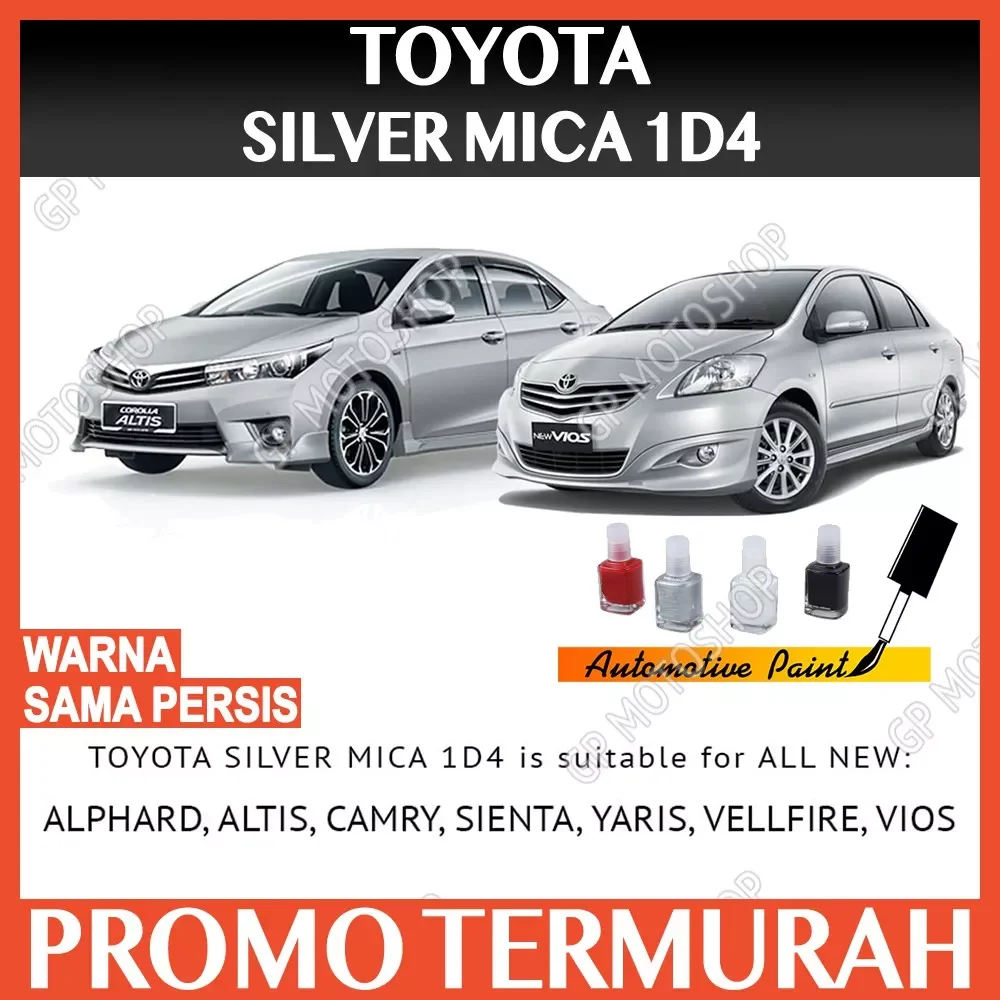 TOYOTA SILVER MICA 1D4 CAT OLES PENGHILANG BARET MOBIL LECET GORES YARIS SIENTA VIOS CAMRY Harga 55,000 rupiah*Gratis Ongkir