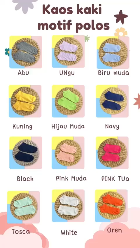 Kaos Kaki Polos Ancle Cute Unisex Semata Kaki Untuk Dewasa Dan Anak Bahan Kain Spandex Tebal Melar