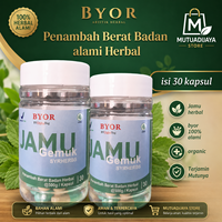 BYOR Jamu Gemuk Syrherbs kapsul 30 biji herbal alami organik untuk penambahan berat badan.