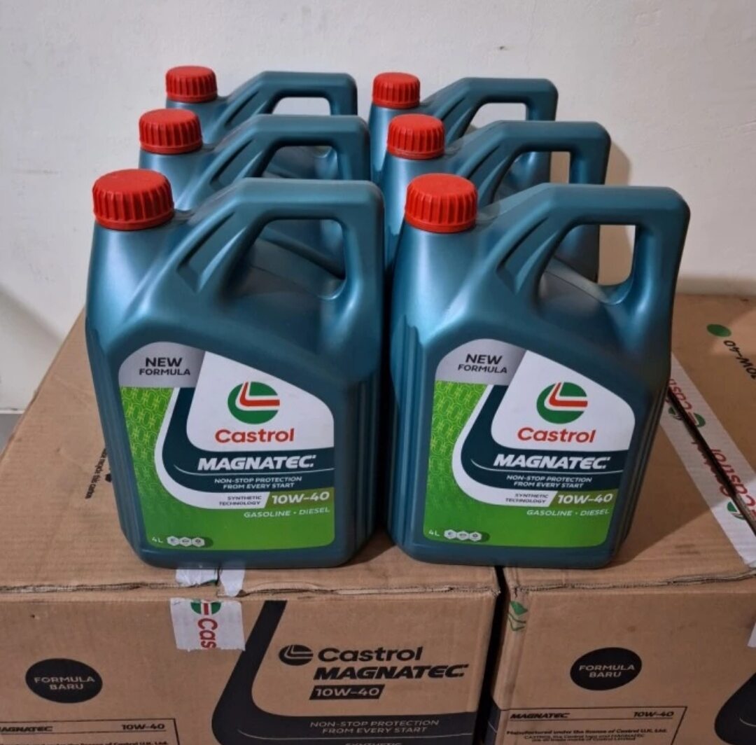 Oli Mesin CASTROL MAGNATEC 10w40 6x4L / 1Dus Harga 1,560,000 rupiah*Gratis Ongkir